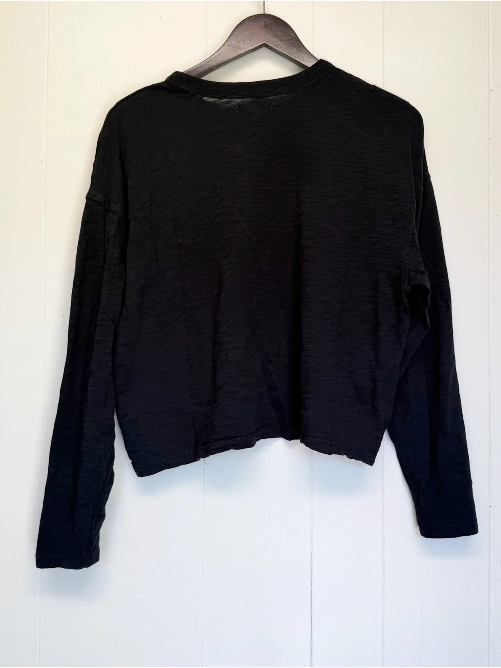 MADEWELL Slub Relaxed Long-Sleeve Tee Black Medium